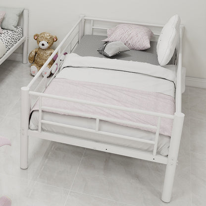Metal Bunk Bed For Kids, Convertible Bedframe With Ladders & Guardrail - The Sleep Loft - Online Mattress Showroom NYC