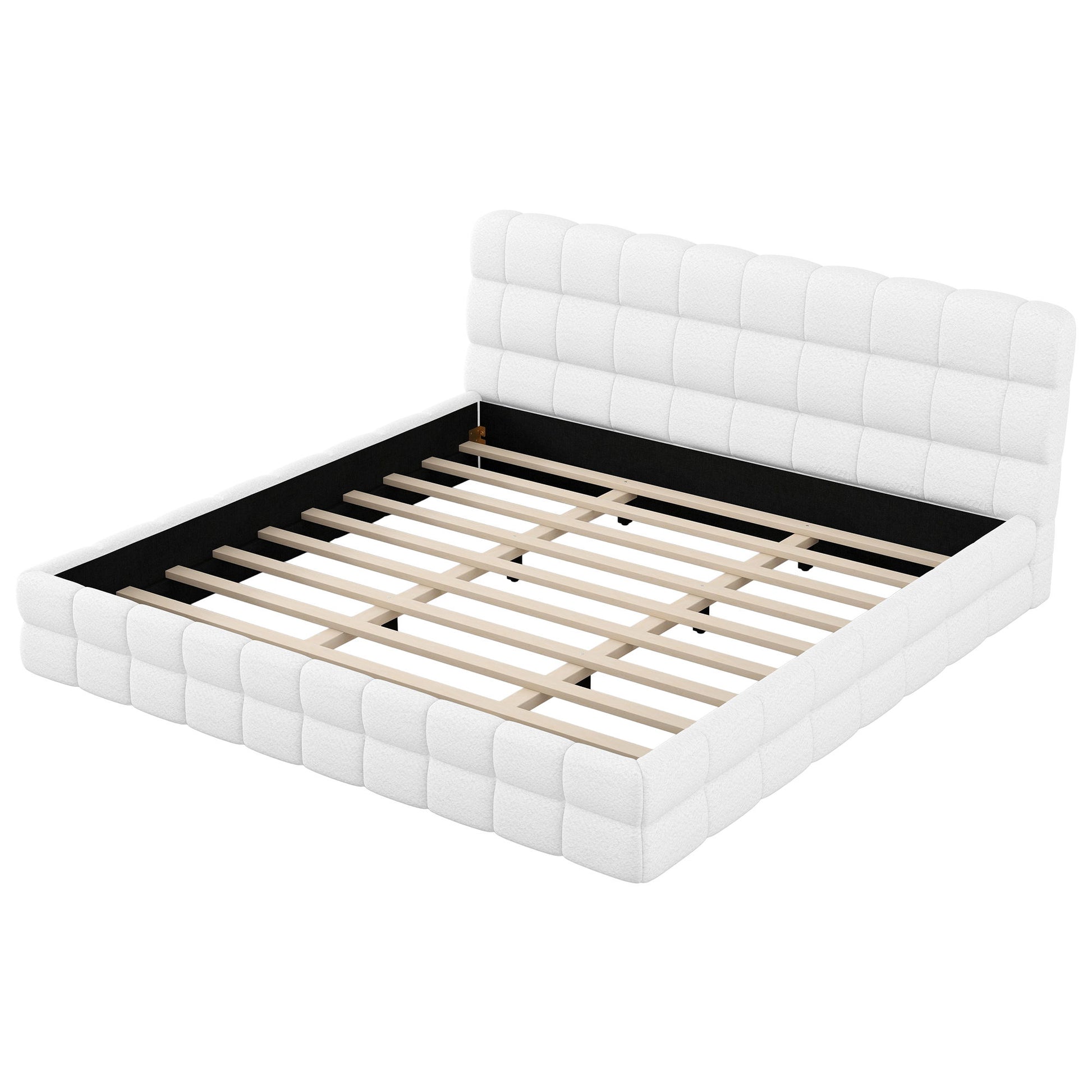 Upholstered Platform Bed With Headboard - The Sleep Loft - Online Mattress Showroom NYC