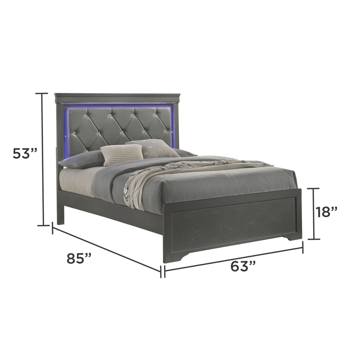 Blaze - Bed With LED Headboard - The Sleep Loft - Online Mattress Showroom NYC