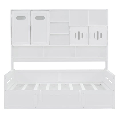 Daybed With All-In-One Cabinet And Shelf - The Sleep Loft - Online Mattress Showroom NYC