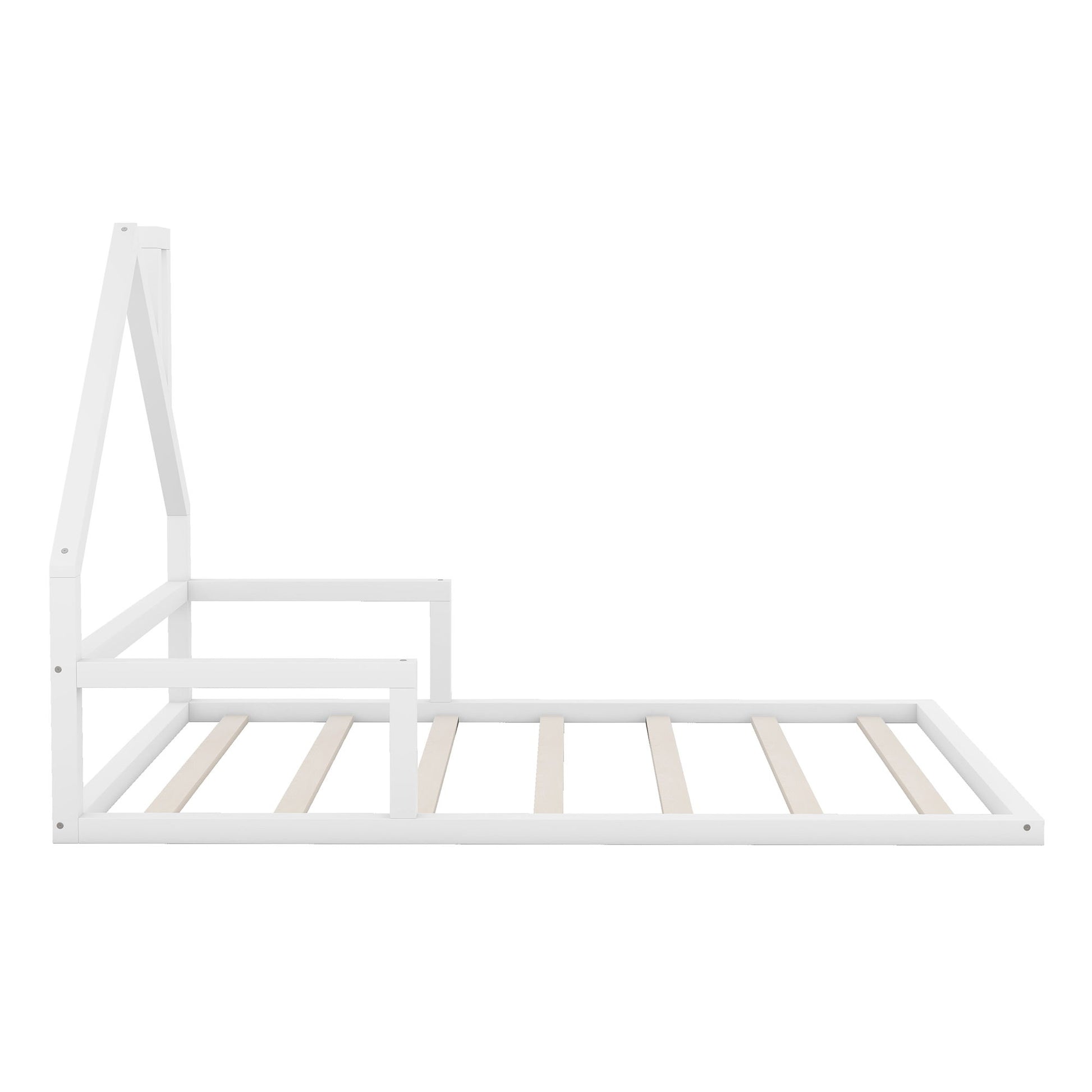 Elegant Floor Bed With House Shaped Headboard - The Sleep Loft - Online Mattress Showroom NYC