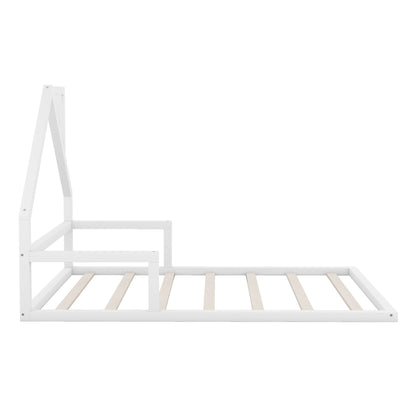 Elegant Floor Bed With House Shaped Headboard - The Sleep Loft - Online Mattress Showroom NYC