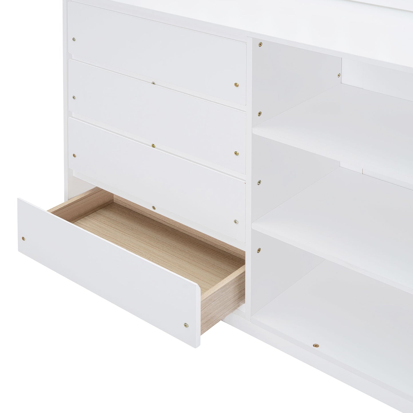 Bunk Bed With 4 Drawers And 3 Shelves - The Sleep Loft - Online Mattress Showroom NYC
