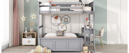 Full Over Full Bunk Bed With Desk - The Sleep Loft - Online Mattress Showroom NYC