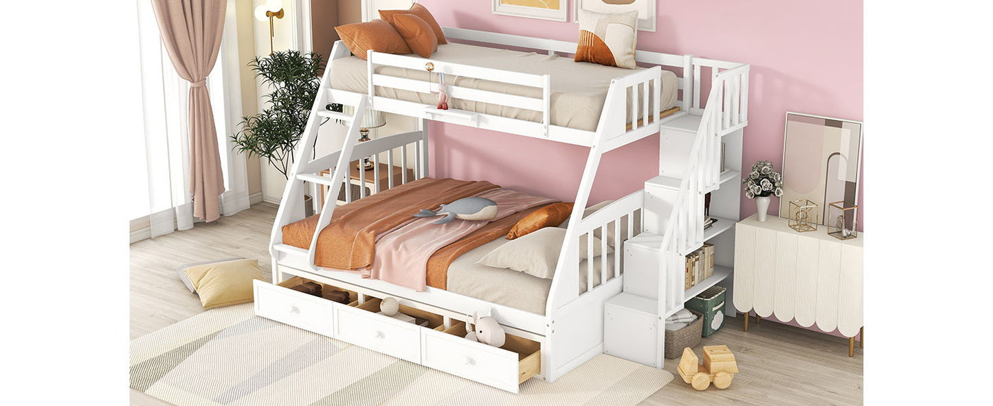Bunk Bed With Drawers, Ladder And Storage Staircase - The Sleep Loft - Online Mattress Showroom NYC