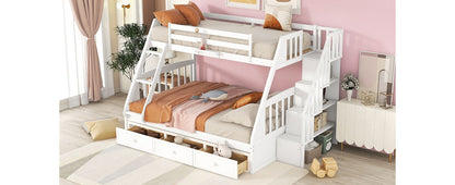Bunk Bed With Drawers, Ladder And Storage Staircase - The Sleep Loft - Online Mattress Showroom NYC