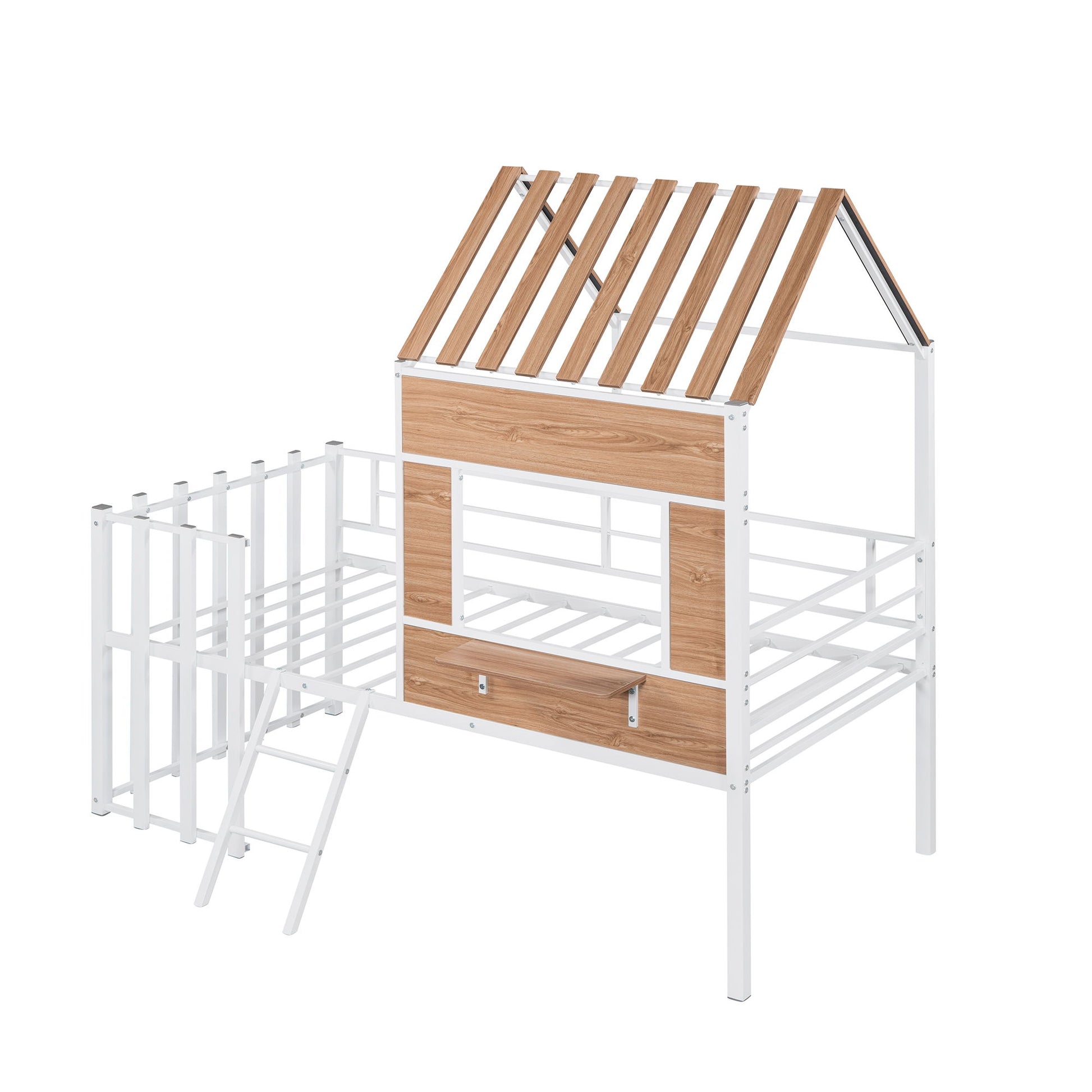 Loft Bed With Roof, Window, Guardrail, Ladder - The Sleep Loft - Online Mattress Showroom NYC