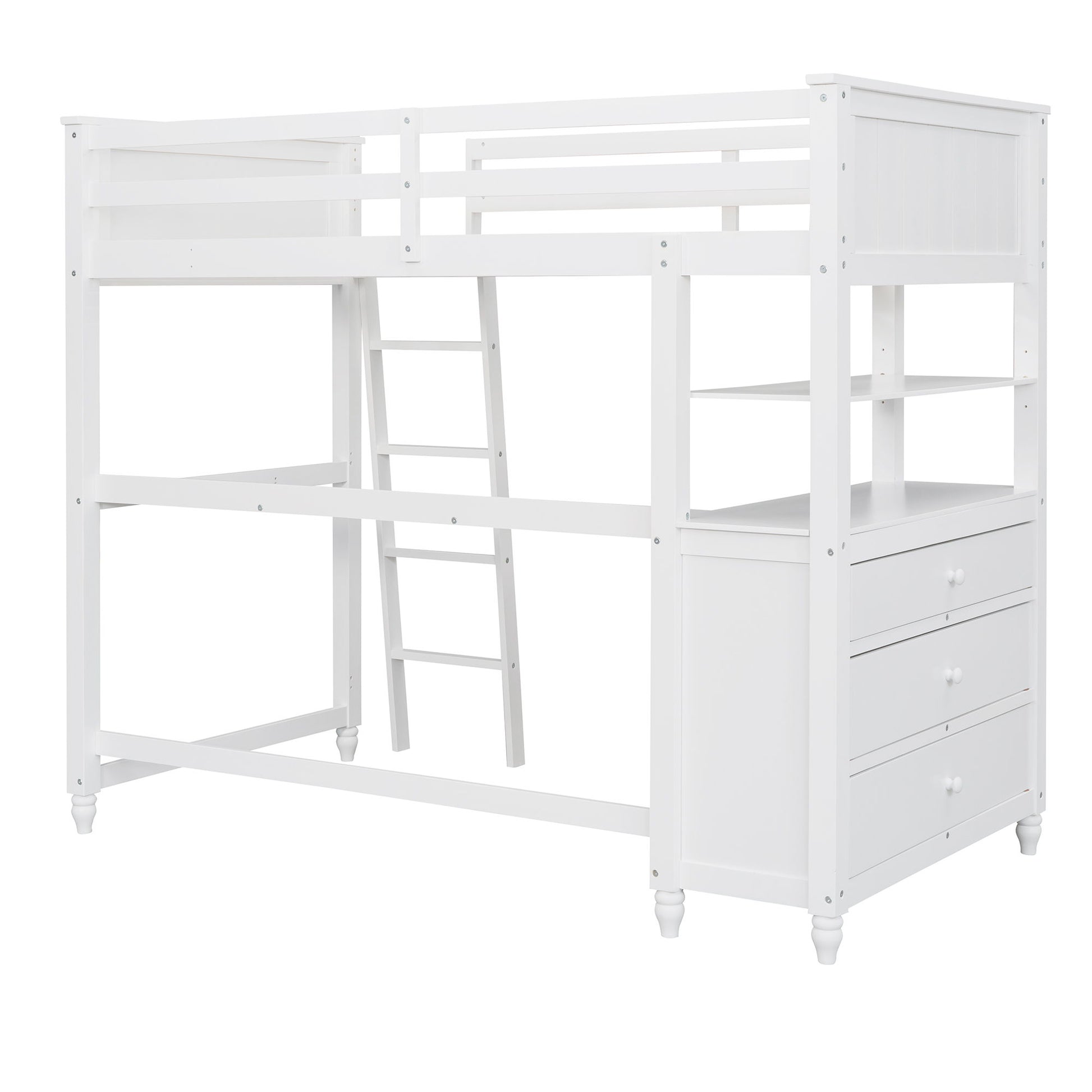 Loft Bed With Drawers With Desk And Shelves - The Sleep Loft - Online Mattress Showroom NYC