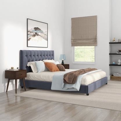 Donald - Mid-Century Modern Upholstered Platform Bed - The Sleep Loft - Online Mattress Showroom NYC
