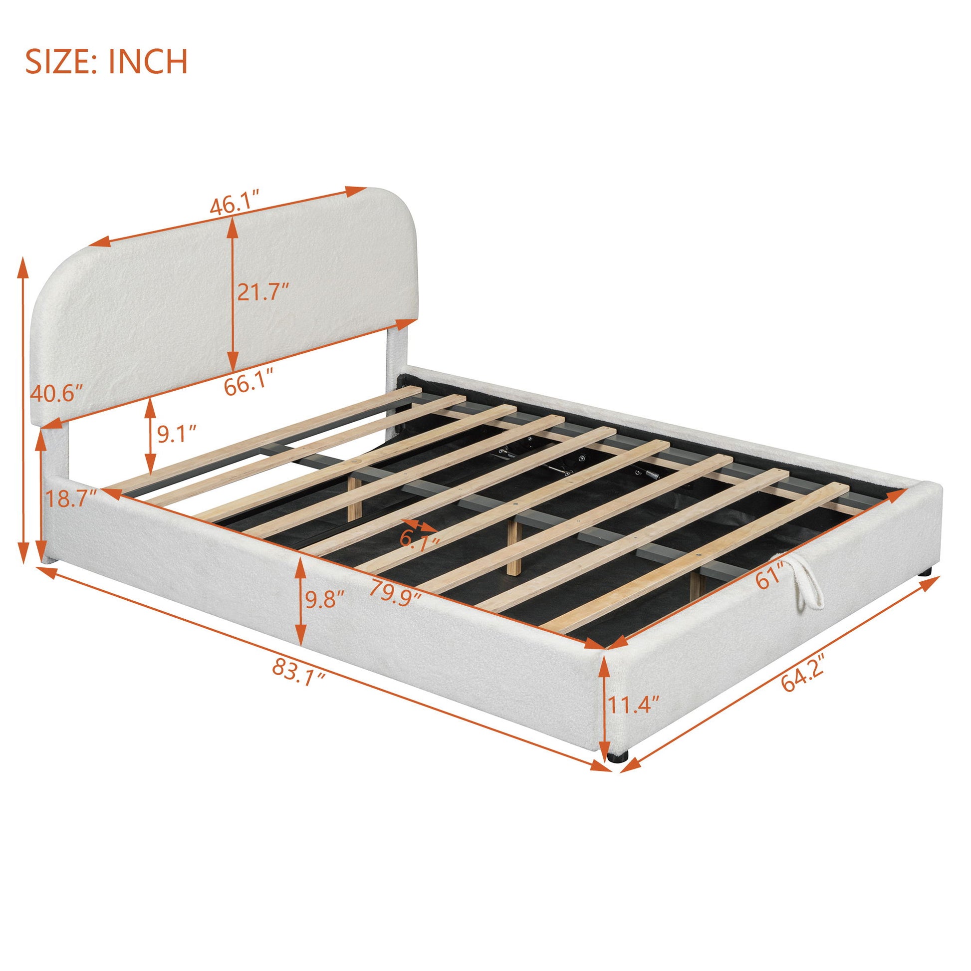 Upholstered Platform Bed With Hydraulic Storage System - The Sleep Loft - Online Mattress Showroom NYC
