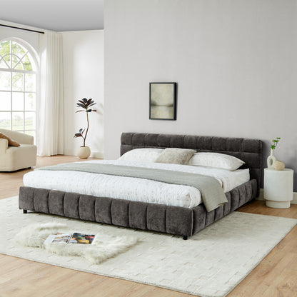 Modern Platform Bed Frame With Thick Fabric - The Sleep Loft - Online Mattress Showroom NYC