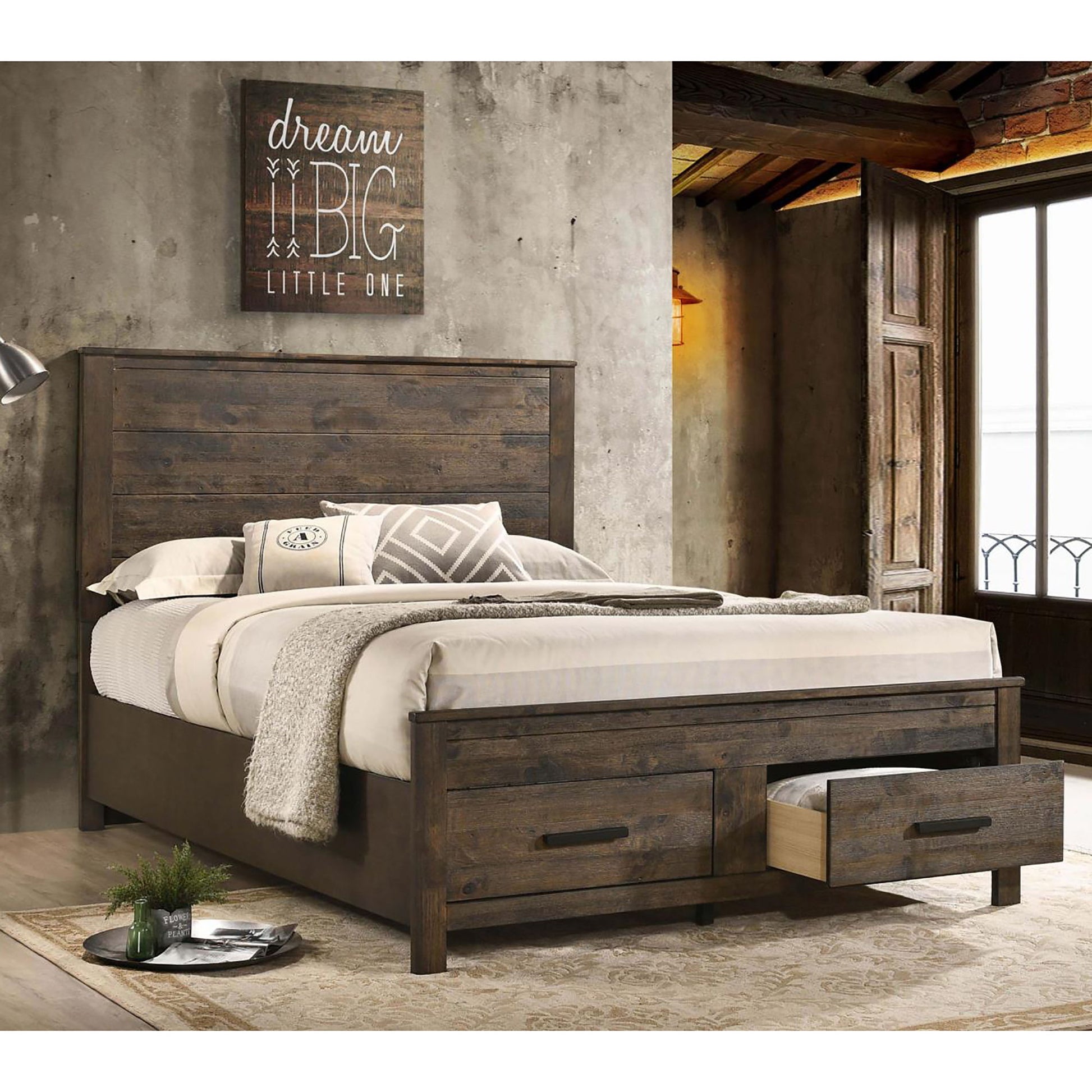 Queen Storage Bed With Platform Design And Drawer Storage - Brown - The Sleep Loft - Online Mattress Showroom NYC