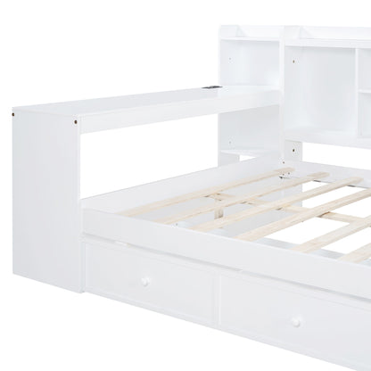 Daybed With 3 Drawers USB Ports And Desk - The Sleep Loft - Online Mattress Showroom NYC