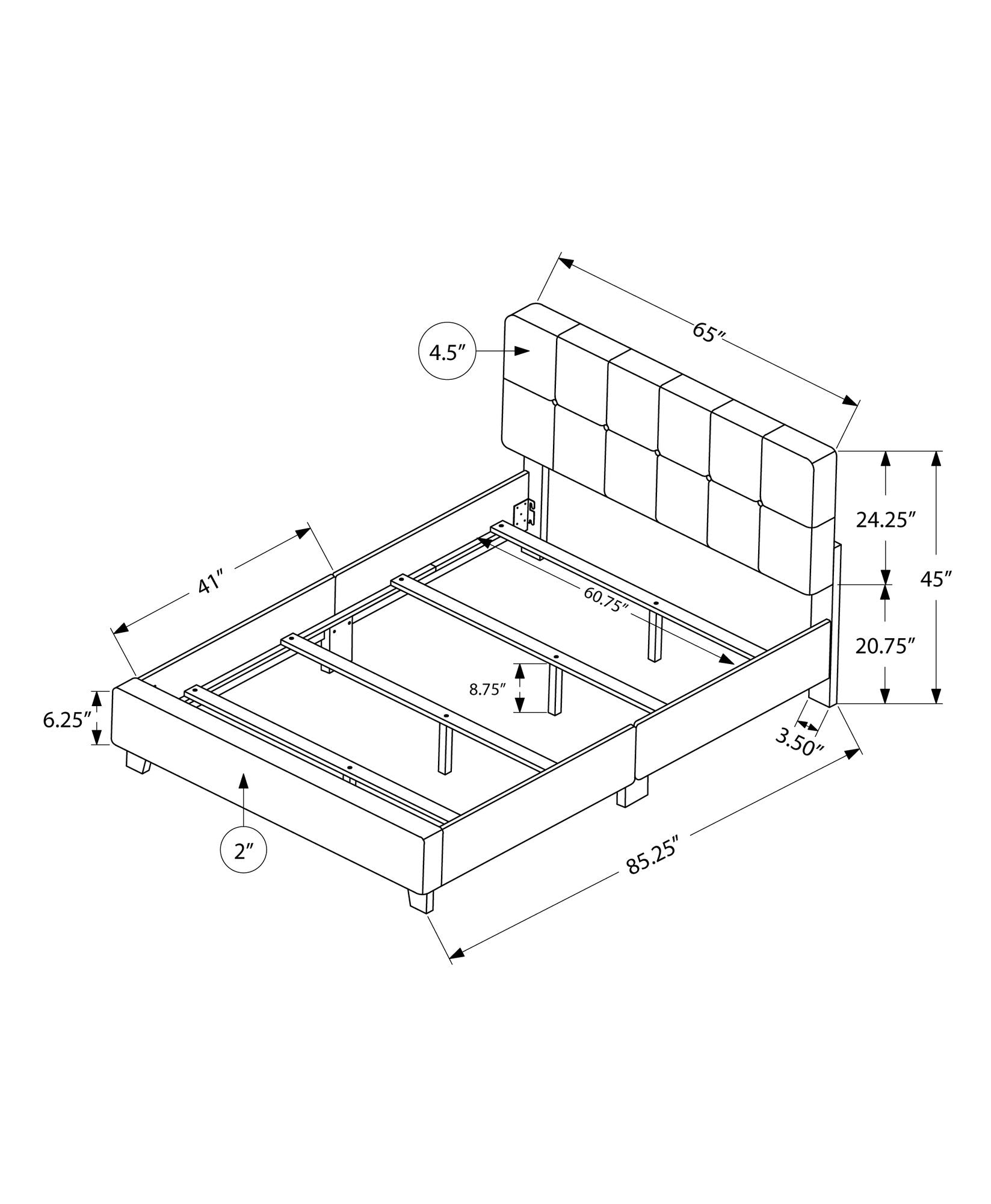 Queen Size Bed, Upholstered, Transitional - Beige - The Sleep Loft - Online Mattress Showroom NYC