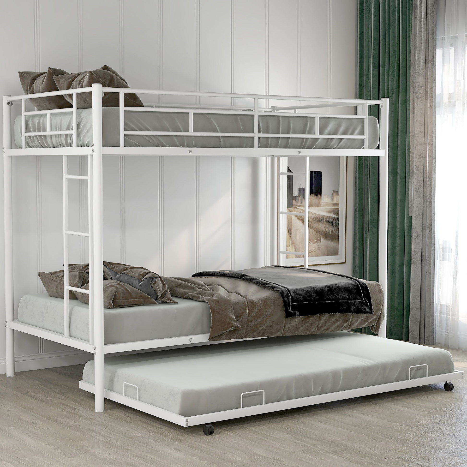 Twin Over Twin Bunk Bed With Trundle - The Sleep Loft - Online Mattress Showroom NYC