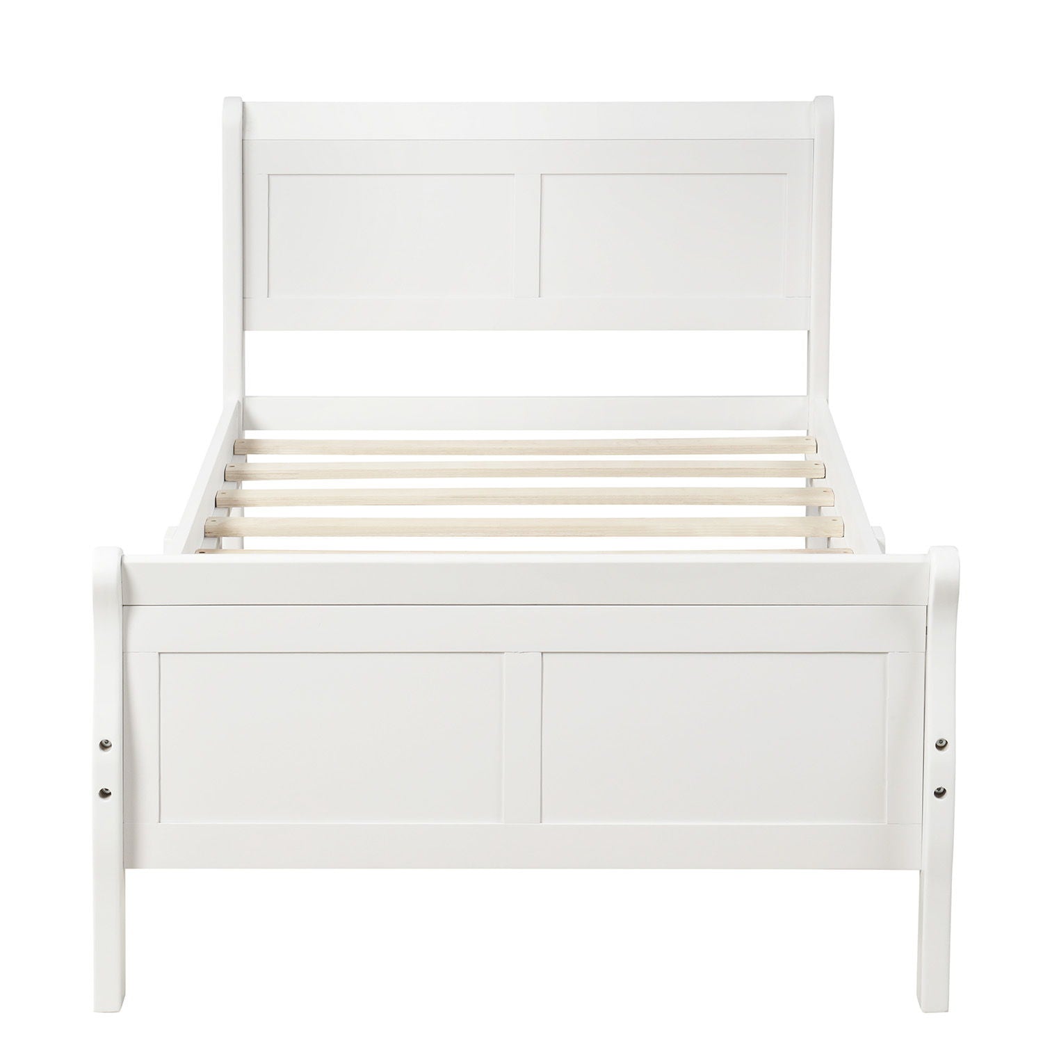 Platform Bed Frame Mattress Foundation Sleigh Bed With Headboard / Footboard / Wood Slat Suppor - The Sleep Loft - Online Mattress Showroom NYC