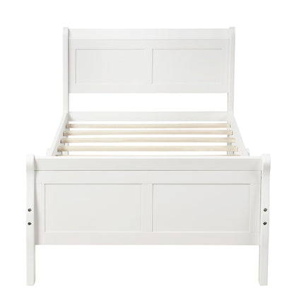 Platform Bed Frame Mattress Foundation Sleigh Bed With Headboard / Footboard / Wood Slat Suppor - The Sleep Loft - Online Mattress Showroom NYC