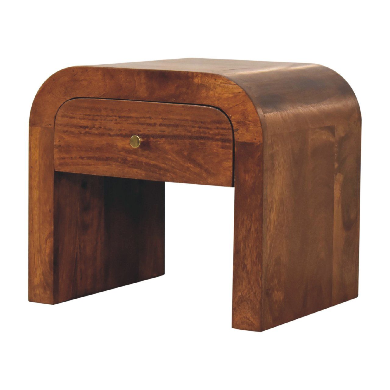 Mini Darcy - Nightstand With Curved Edges - The Sleep Loft - Online Mattress Showroom NYC