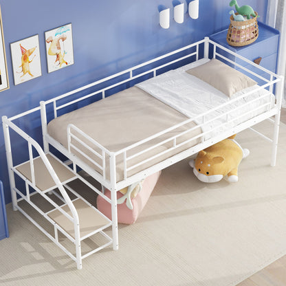 Loft Bed With Storage Stairs And Metal Frame - The Sleep Loft - Online Mattress Showroom NYC