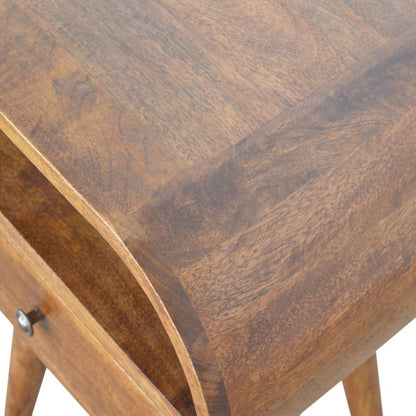 Circular Open Bedside Nightstand - The Sleep Loft - Online Mattress Showroom NYC