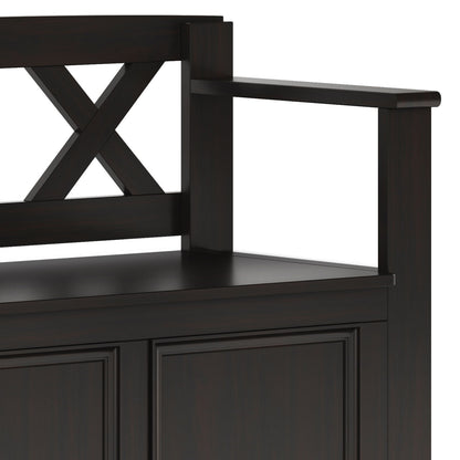 Amherst - Small Transitional Entryway Storage Bench - The Sleep Loft - Online Mattress Showroom NYC