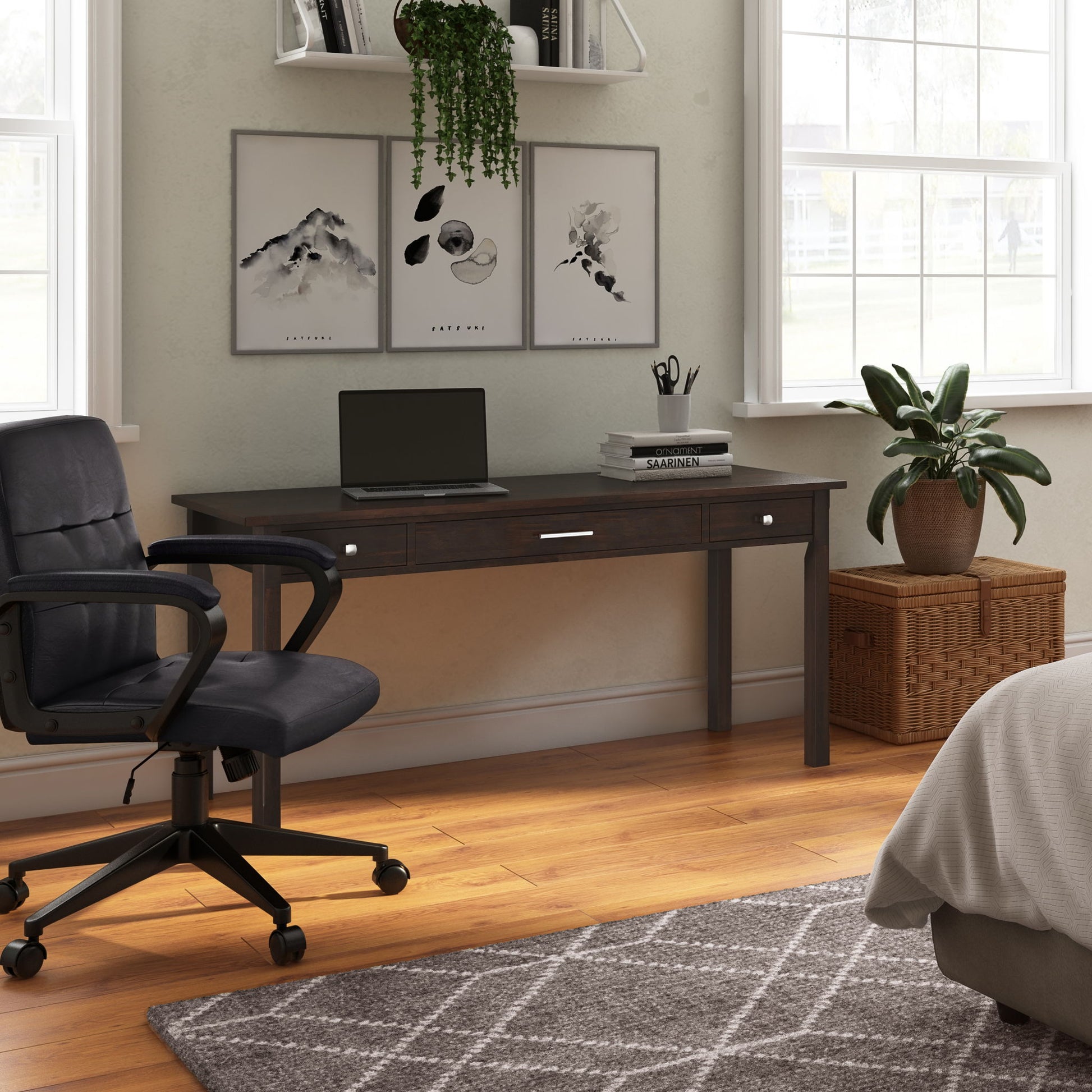Avalon - Large Desk - Tobacco Brown - The Sleep Loft - Online Mattress Showroom NYC