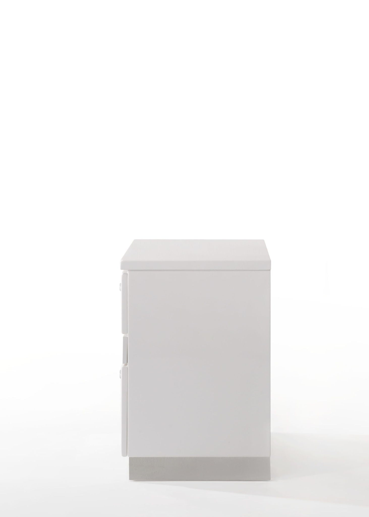 Naima II - High Gloss Nightstand - White - The Sleep Loft - Online Mattress Showroom NYC