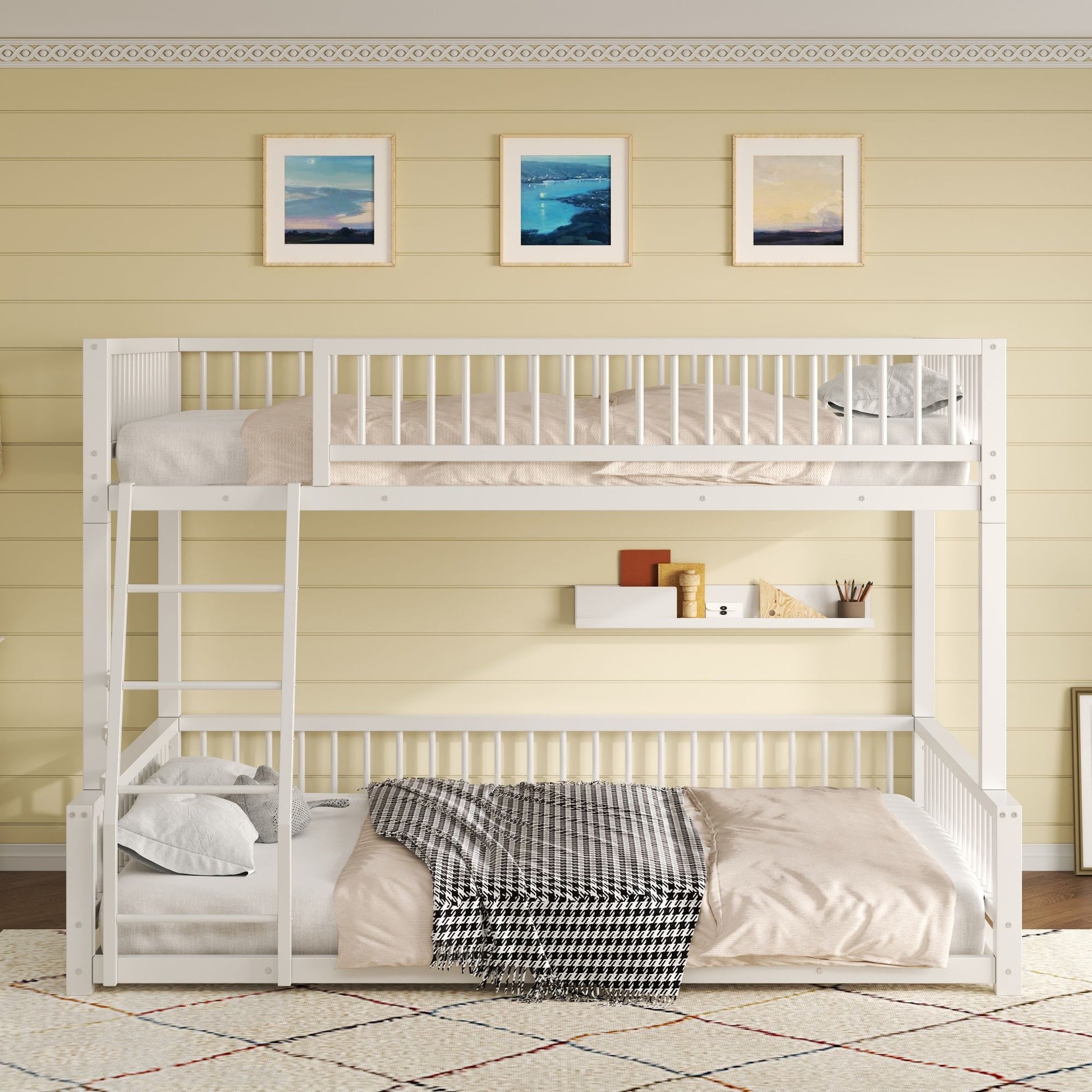 Bunk Bed Frame With Ladder And Safety Guardrails - The Sleep Loft - Online Mattress Showroom NYC