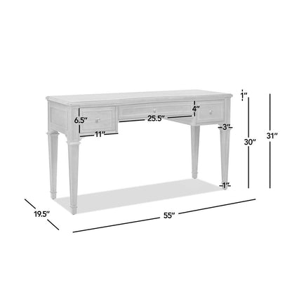 Dauphin - 3 Drawer Executive Desk - The Sleep Loft - Online Mattress Showroom NYC
