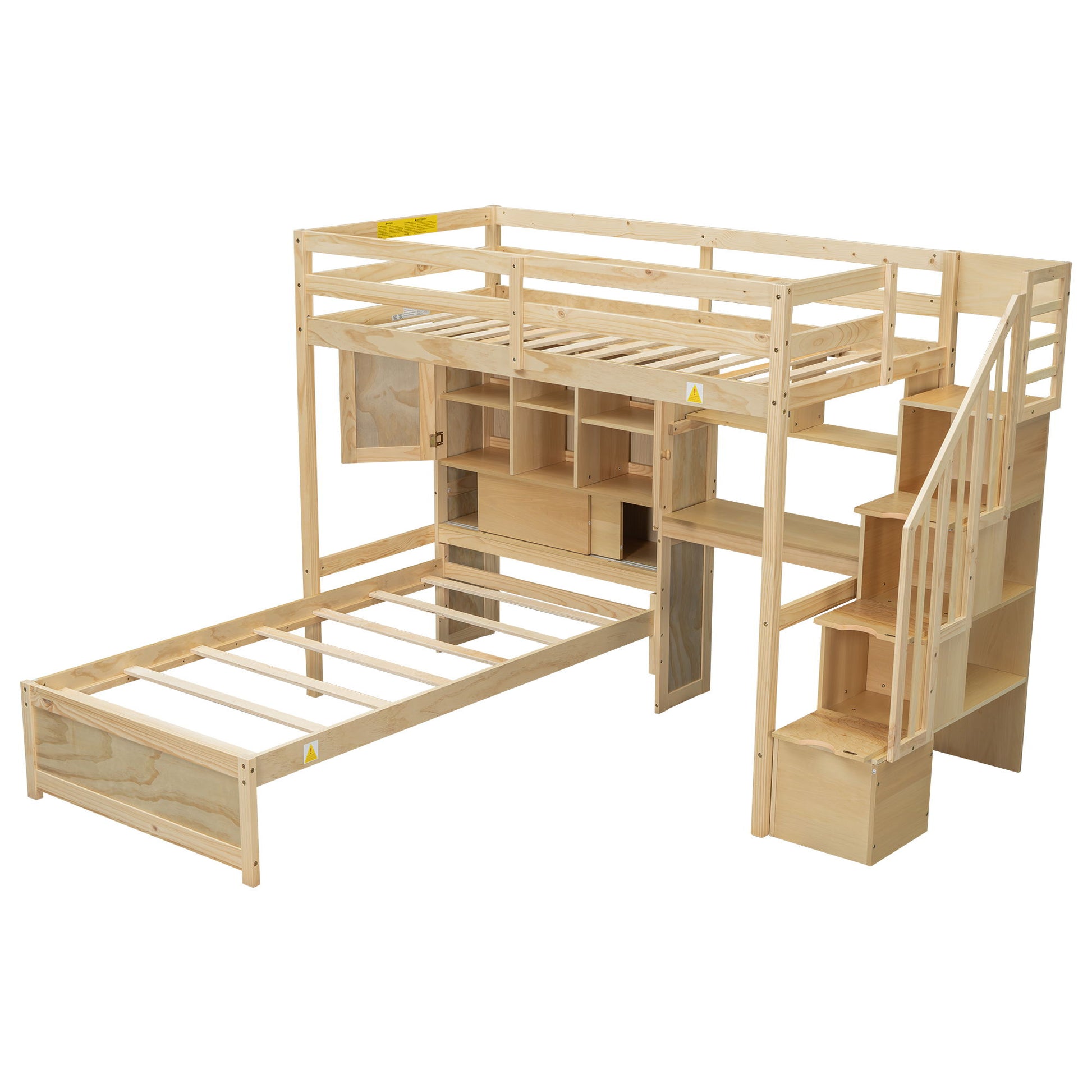 Loft Bed With Built In Desk And Staircase - The Sleep Loft - Online Mattress Showroom NYC