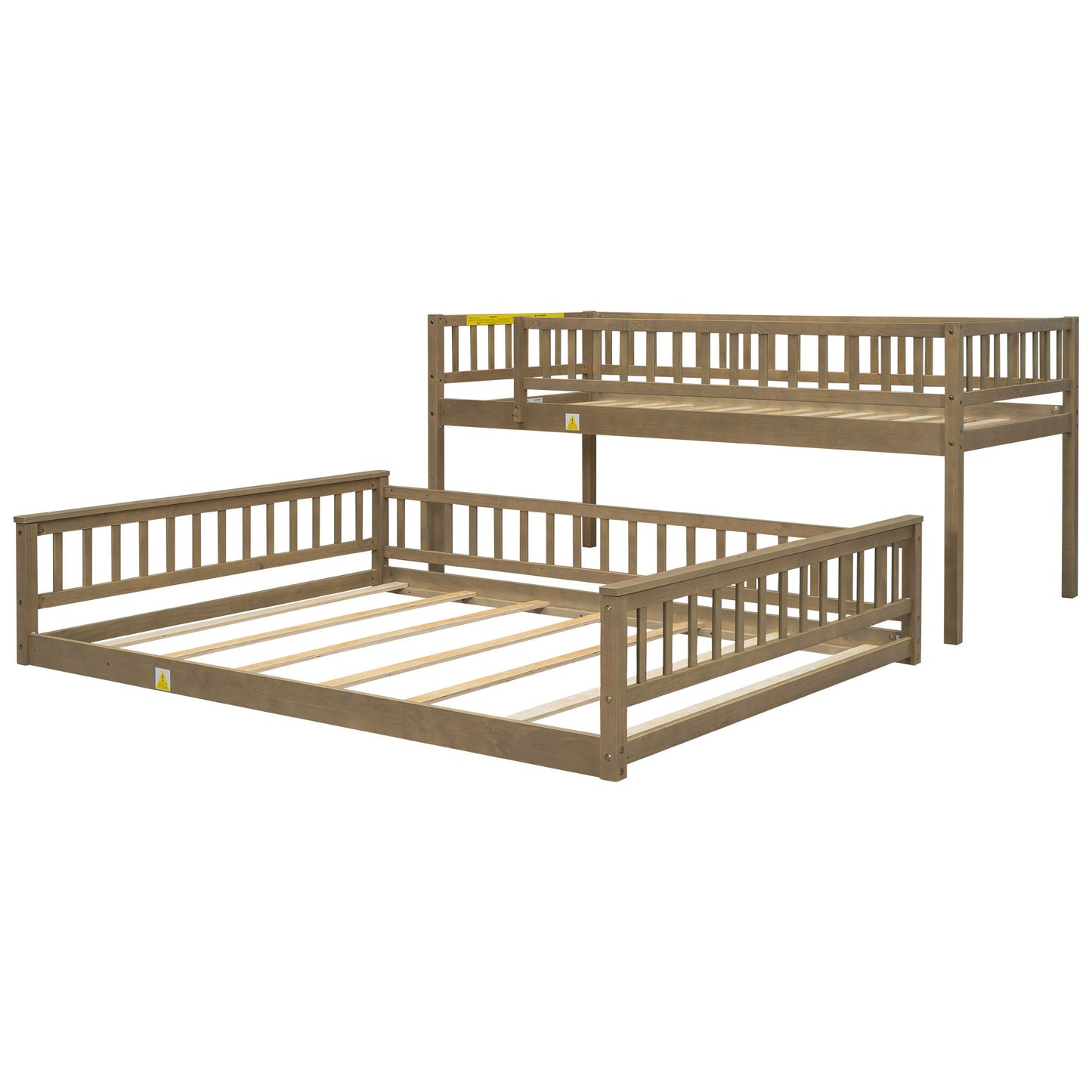 Bunk Bed With Ladder And Guardrails - The Sleep Loft - Online Mattress Showroom NYC