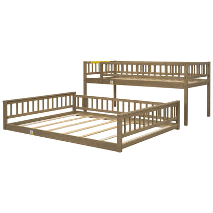 Bunk Bed With Ladder And Guardrails - The Sleep Loft - Online Mattress Showroom NYC