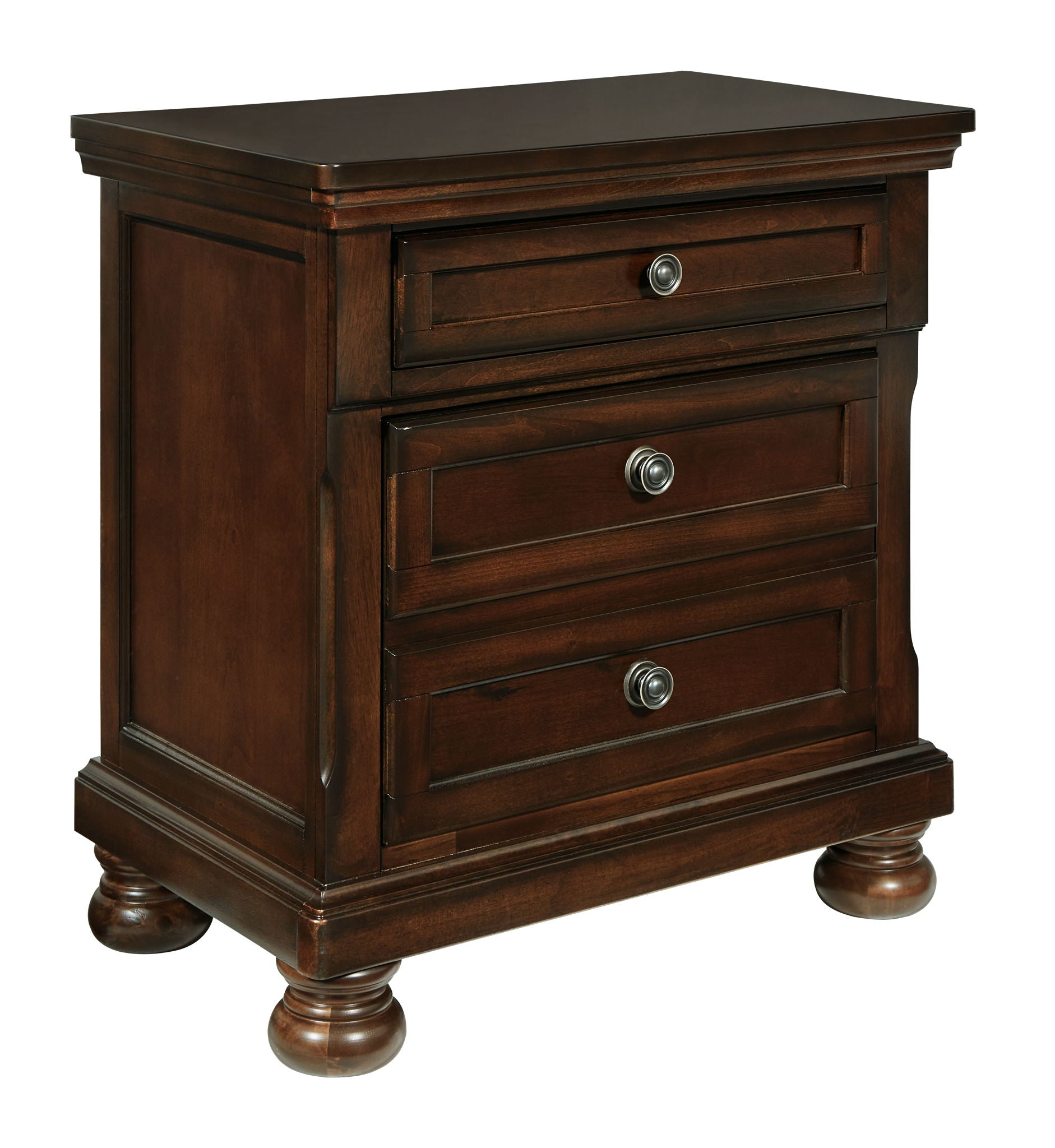 Porter - Two Drawer Night Stand - Dark Brown - The Sleep Loft - Online Mattress Showroom NYC