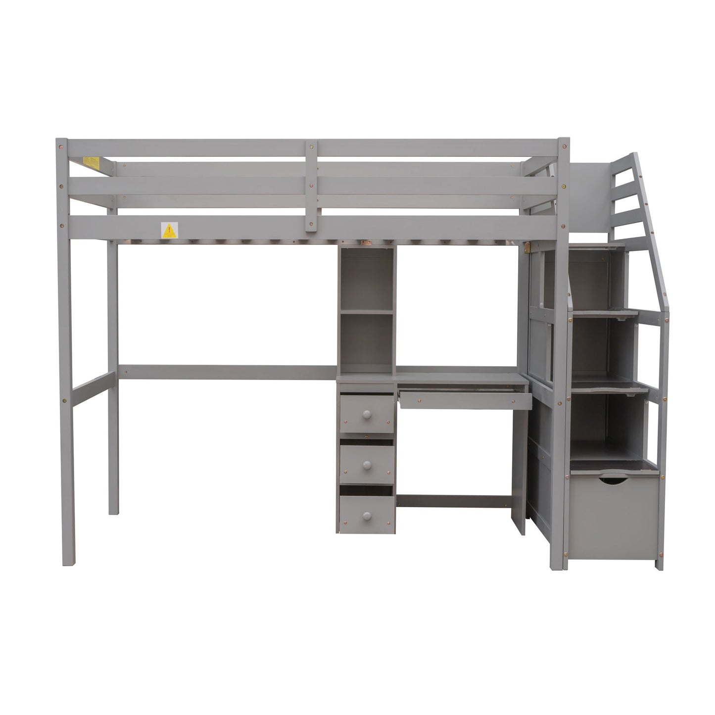 Loft Bed With Stand Alone Bed, Storage Staircase, Desk, Shelves, And Drawers - The Sleep Loft - Online Mattress Showroom NYC
